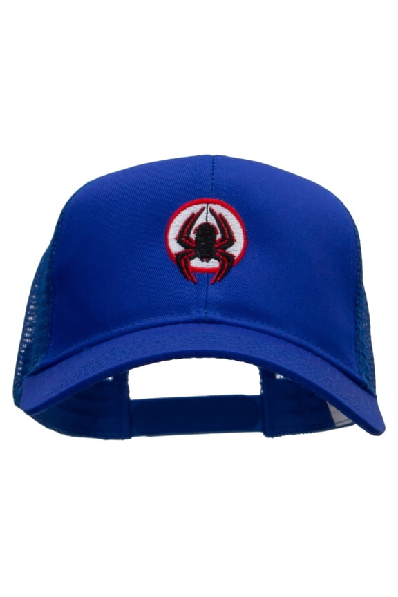 Super Spider Embroidered Solid Cotton Prostyle Twill Mesh Cap - Royal OSFM