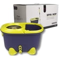 thumbnail image 1 of Super Spin 360° Mop with Wheeled Bucket and 2 Mop Heads Stainless Steel Plate 4WD All-Round Drag, 1 of 1
