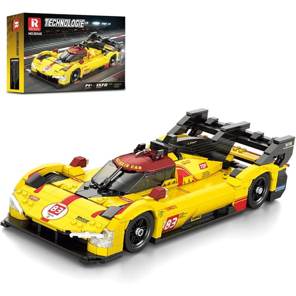 Super Sport Car Building Block Sets, 1:16 Racing Car Model Kit with Stickers, 12.59 * 5.31 * 3.15in Supercar Building Toys for Collection and Decoration, Gift for Motorsport Fans (1370 Pcs)
