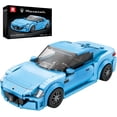 thumbnail image 1 of Super Sports Car Building Blocks Sets, Classic Collectible Car Model  , Mini Sports Cars Toy Kit for Adult Blue(384 Pieces), 1 of 7