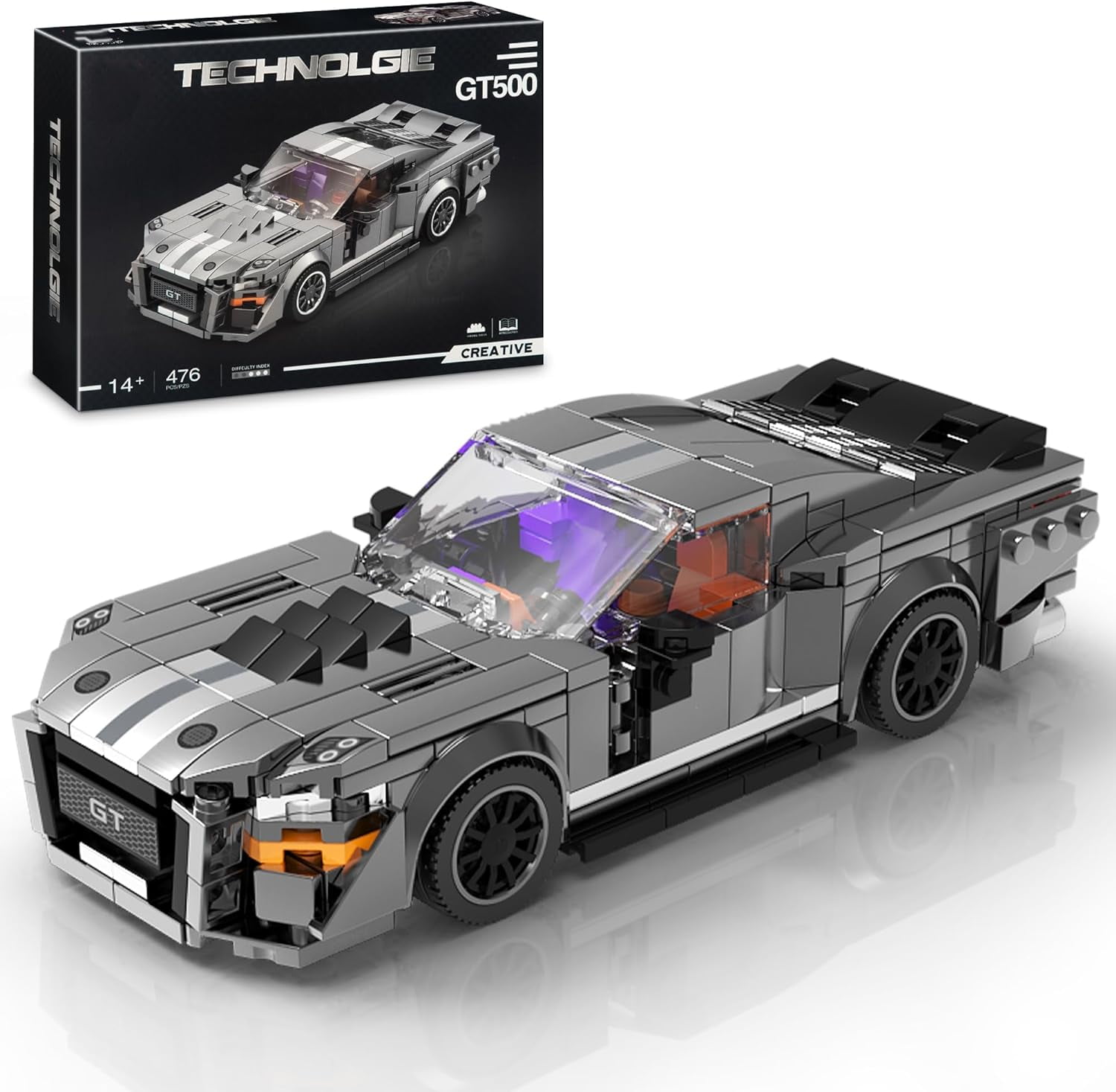 Super Sports Car Building Set,Racing Car Building Kits for Kids and Adults,Collectible Model