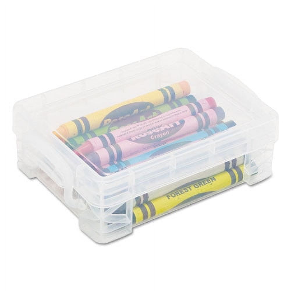 Advantus Super Stacker Crayon Box, Plastic, 4.75 x 3.5 x 1.6, Clear | Bulk Order of 10 Each