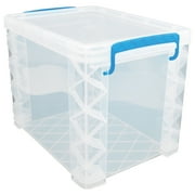 Super Stacker File Box-14.5"X10.5"X11.25" Clear/Blue Handles
