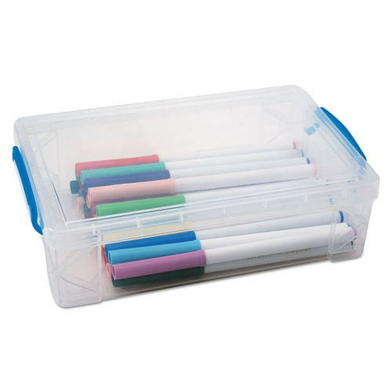 Super Stacker Large Pencil Box, Plastic, 9 x 5.5 x 2.62, Clear Super Stacker Large Pencil Box, Plastic, 9 x 5.5 x 2.62, Clear