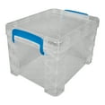 thumbnail image 1 of Super Stacker Supply Box, Clear with Blue Handles, 1 of 2