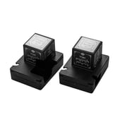 Super Stam 60499-RTS35 Black Rabbeinu Tam Righty Tefillin Box with Silver Metal Plate - Size 35