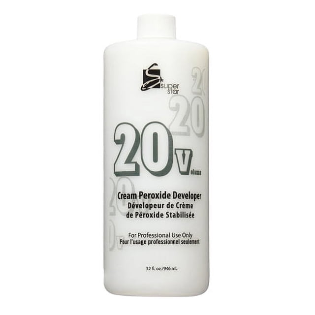 Peroxide Developer Super Star 20v Cream Liquid Peroxide Developer for Hair, 32 Oz, 2 Pack ...