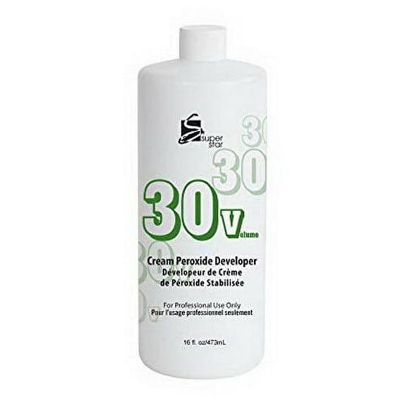 Super Star 30 Volumes Hair Cream Peroxide Developer, Hair Color Developer, 16 Oz, 6 Pack
