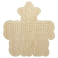 thumbnail image 1 of Super Star Fun Text Teacher School Wood Shape Unfinished Piece Cutout Craft DIY Projects - 4.70 Inch Size - 1/4 Inch Thick, 1 of 7