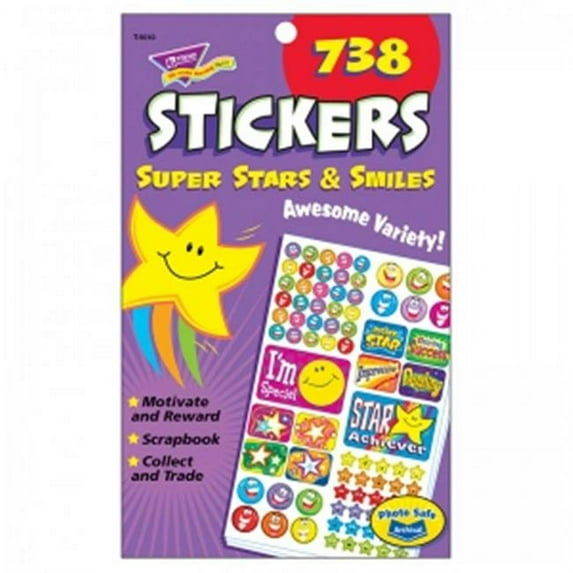 Super Stars & Smiles Sticker Pad - 6 Each