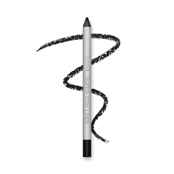 Wunderbrow Super-Stay Liner Long Lasting Waterproof Matte Pencil Eyeliner Pencil, Essential Black