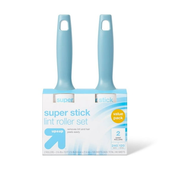 Super Stick Lint Roller Set - 2ct - up&up (Please be advised that sets may be missing pieces or otherwise incomplete.)