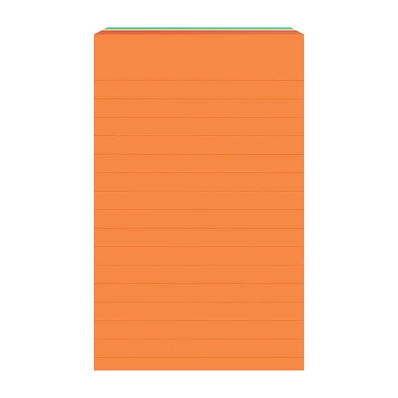 Super Sticky Lined Notes, 4 Pads of 5x8 Inch Sticky Notes for Office, , Home, Perfect for Walls, Monitors, Windows, Vertical Surfaces, Multicolor