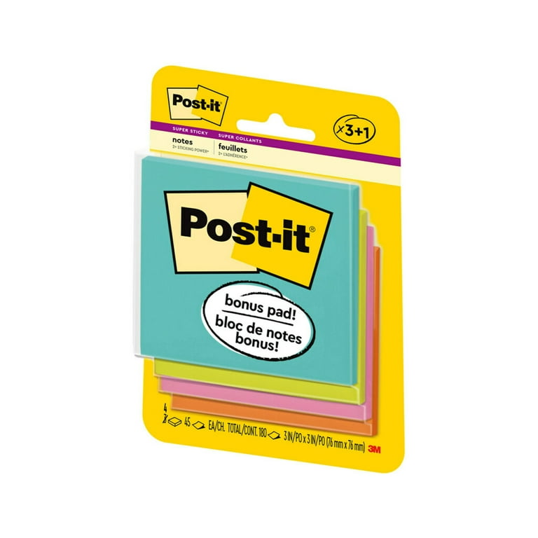 POST-IT® SUPER STICKY NOTES, 3 X 3, MARRAKESH COLLECTION, 5 PADS