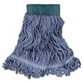 thumbnail image 1 of Super Stitch Blend Mop Head, Medium, Cotton/synthetic, Blue, 6/carton | Bundle of 2 Cartons, 1 of 3