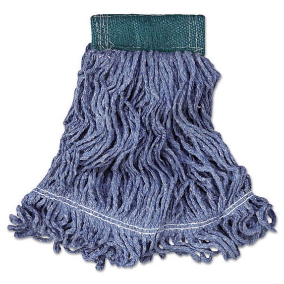 Super Stitch Blend Mop Head, Medium, Cotton/synthetic, Blue, 6/carton | Bundle of 2 Cartons