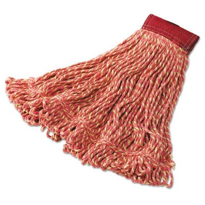Super Stitch Blend Mop Heads, Cotton/Synthetic, Red, Large Super Stitch Blend Mop Heads, Cotton/Synthetic, Red, Large