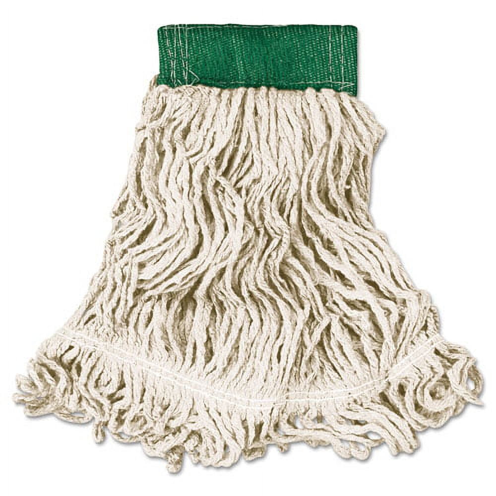 Super Stitch Looped-End Wet Mop Head, Cotton/Synthetic, Medium, Green/White Super Stitch Looped-End Wet Mop Head, Cotton/Synthetic, Medium, Green/White