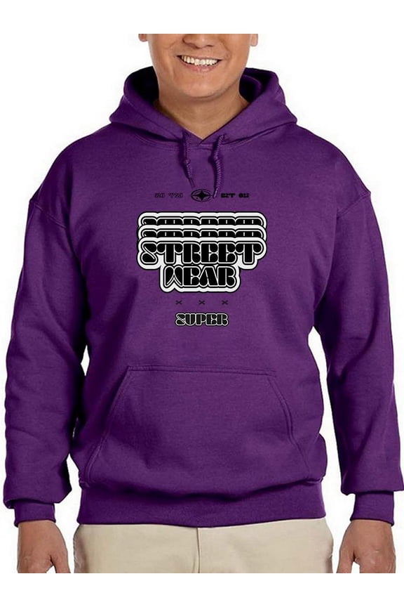 Super Street Wear Logo Hoodie Men -Image by Shutterstock, Male 4X-Large