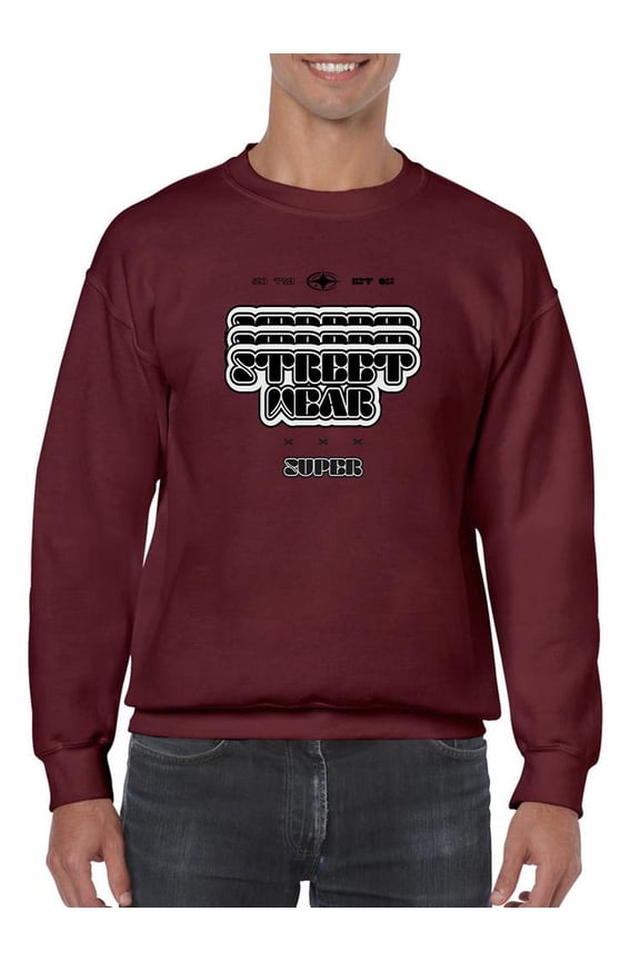 Super Street Wear Logo Sweatshirt Men -Image by Shutterstock, Male x-Large