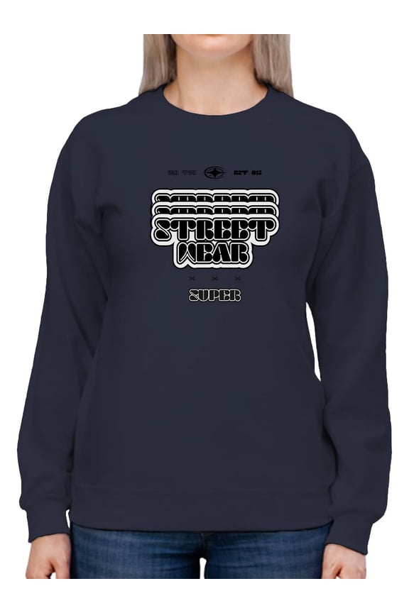 Super Street Wear Logo Sweatshirt Women -Image by Shutterstock, Female 4X-Large