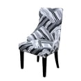 thumbnail image 1 of Super Stretch Armless Wingback Chair Slipcover,Sloping Armchair Cover Reusable Anti-Dust Removable Washable Printed Accent Chair Cover for Dining Room Kitchen Hotel-1 Pcs-A, 1 of 7