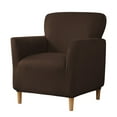 thumbnail image 1 of Super Stretch Chair Slipcovers with Arms 1-Piece Jacquard Small Checks Living Room Armchair Covers Soft Anti Slip Sofa Couch Furniture Protector, 1 of 9