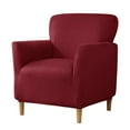 thumbnail image 1 of Super Stretch Chair Slipcovers with Arms 1-Piece Jacquard Small Checks Living Room Armchair Covers Soft Anti Slip Sofa Couch Furniture Protector, 1 of 9