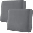 thumbnail image 1 of Super Stretch Individual Seat Sofa Covers Couch Cushion Covers Slipcover Sets Thick Jacquard Textured Twill Fabric (2 Piece Large, Grey), 1 of 6