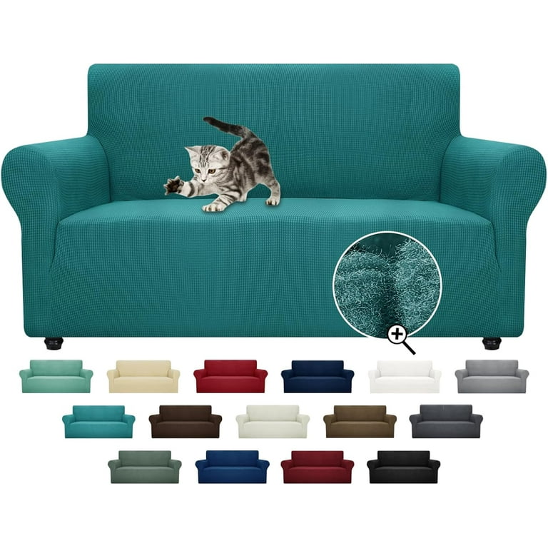 Super Stretch Sofa Slipcovers with Arms 1-Piece Jacquard Small