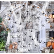 Super Stretch Spider Web for Halloween Indoor/Outdoor Decoration Packs 800 SQFT
