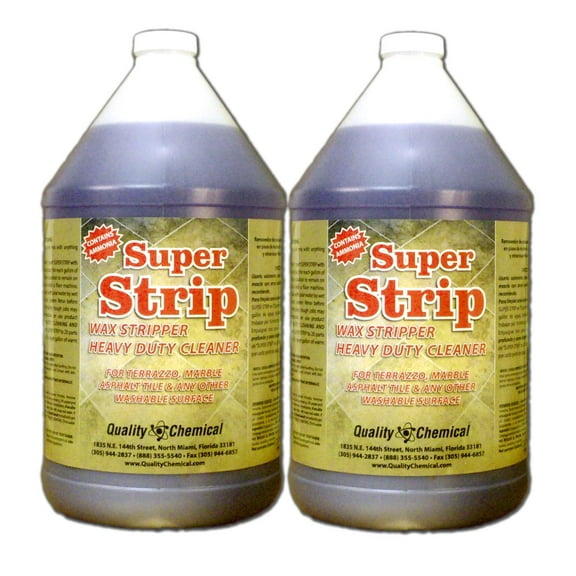 Super Strip Commercial Floor Wax Stripper with Ammonia - 2 gallon case