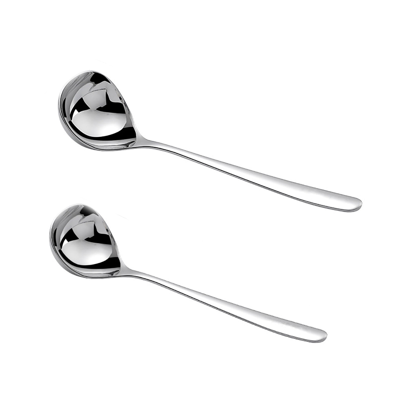 Super Sturdy Ergonomic Soup Spoon Long Handled Stainless Steel Soup