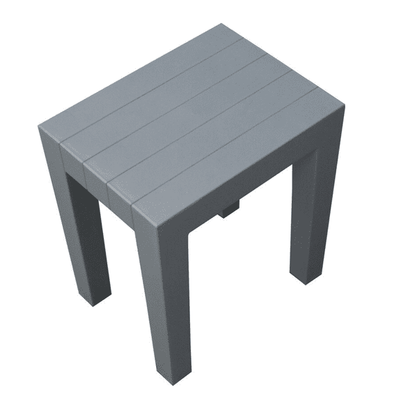 Super Sturdy Plastic Shower Stool in Gray