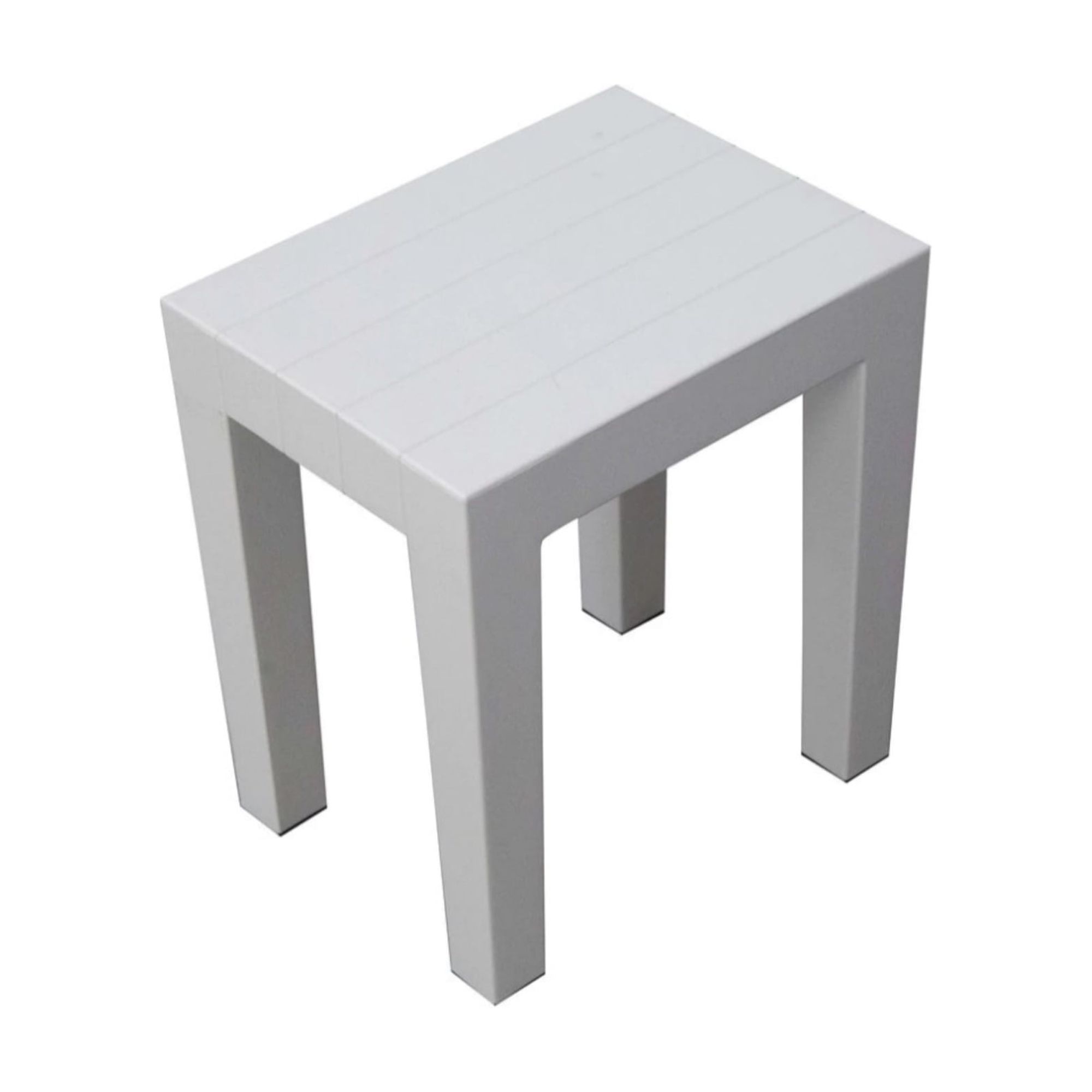 Super Sturdy Plastic Shower Stool in White