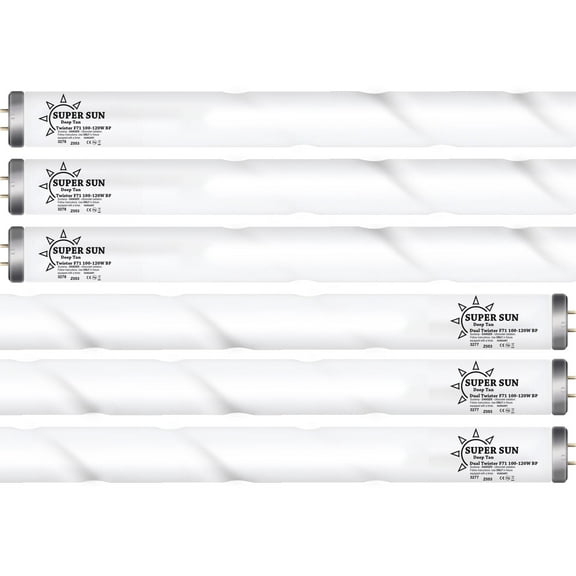 Super Sun Twister Dual Face & Body Tanning Lamp Kit F71T12 BP 100W - Bronzing Bulbs! - 16 Pack Box