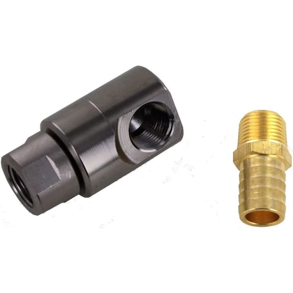 Super Swivel Heavy-Duty Hose Reel Swivel 1/2" NPT with Brass Hose Barb Fitting (3/4" Hose Barb x 1/2" MNPT) - Bundle, 2 Items