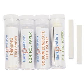 Bartovation Super Taster Test Kit, Genetics Classroom Pack, with PTC Paper Strips, Sodium Benzoate, Thiourea, and Control, 100 Complete Experiments