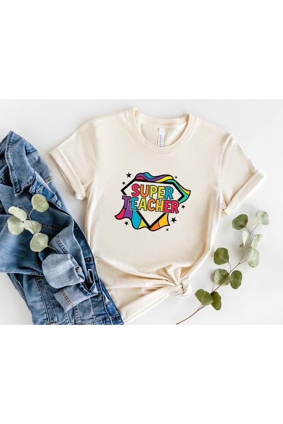 Super Teacher T-Shirt, Colorful Shirt for Teacher, Super Hero Teacher Shirt, Teacher TShirt, Teacher, Teacher, Educationist Tee All Size S-5Xl