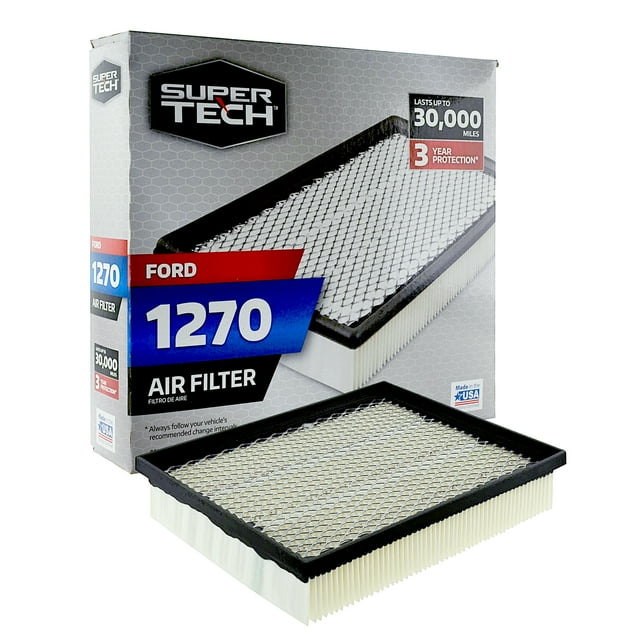 Super Tech 1270 Engine Air Filter, Replacement Filter for Ford Fits
