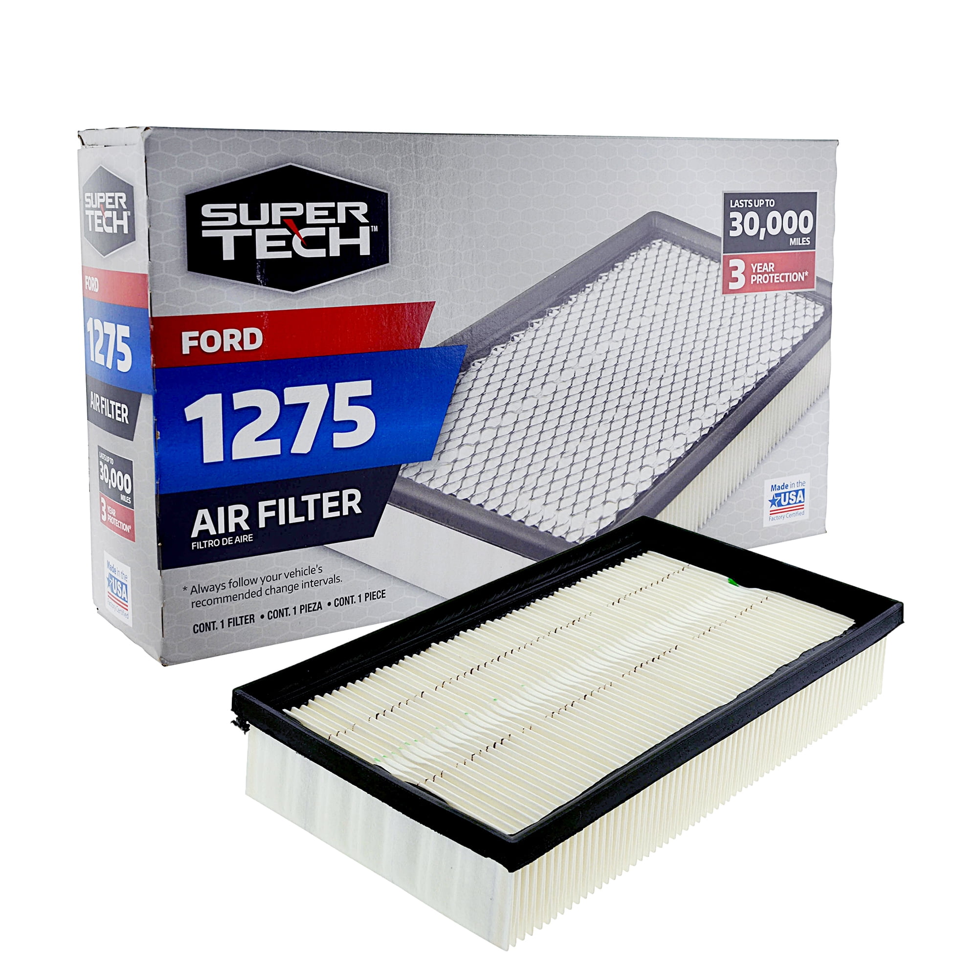 Super Tech 1275 Engine Air Filter, Replacement Filter for Ford ...