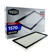 Super Tech 1570 Engine Air Filter, Replacement Filter for GM or Chevrolet Fits select 1997-2004 CHEVROLET CORVETTE, 1997-2000 CHEVROLET EXPRESS G3500