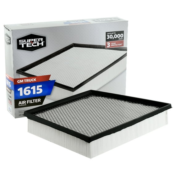 Super Tech 1615 Engine Air Filter, Replacement Filter for GM or GM Truck Fits select: 2011-2016 CHEVROLET SILVERADO, 2011-2016 GMC SIERRA