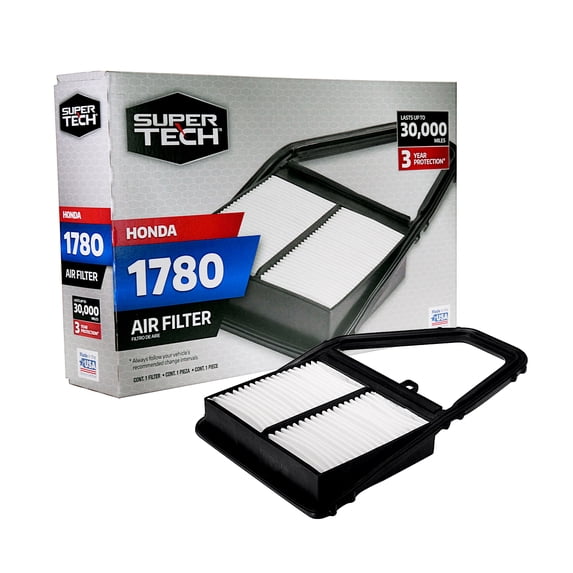 Super Tech 1780 Engine Air Filter, Replacement Filter for Honda Fits select: 2001-2005 HONDA CIVIC
