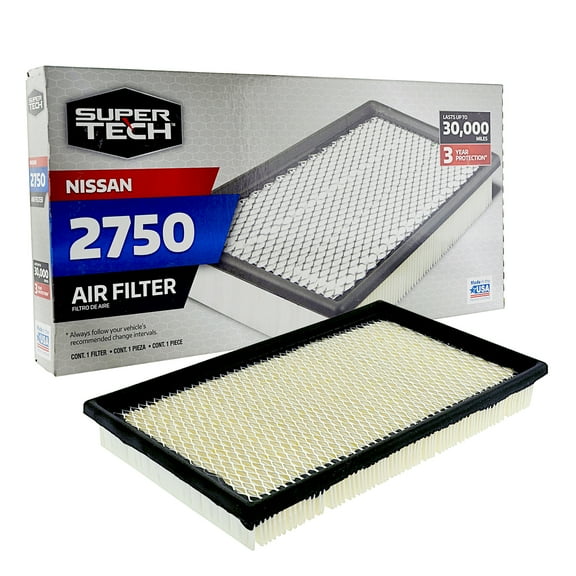 Super Tech 2750 Engine Air Filter, Replacement Filter for Infiniti, Nissan and Subaru