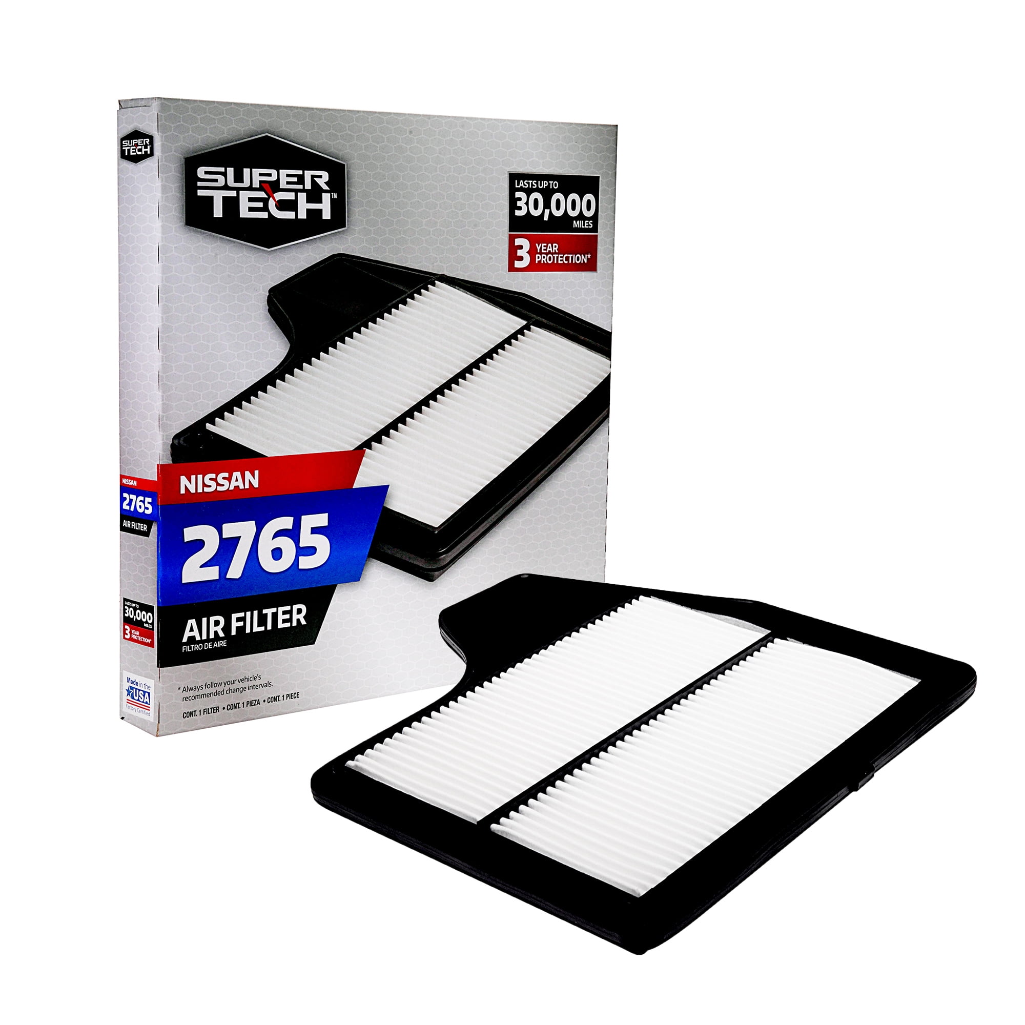 Super Tech 2765 Engine Air Filter, Replacement Filter for Nissan Fits