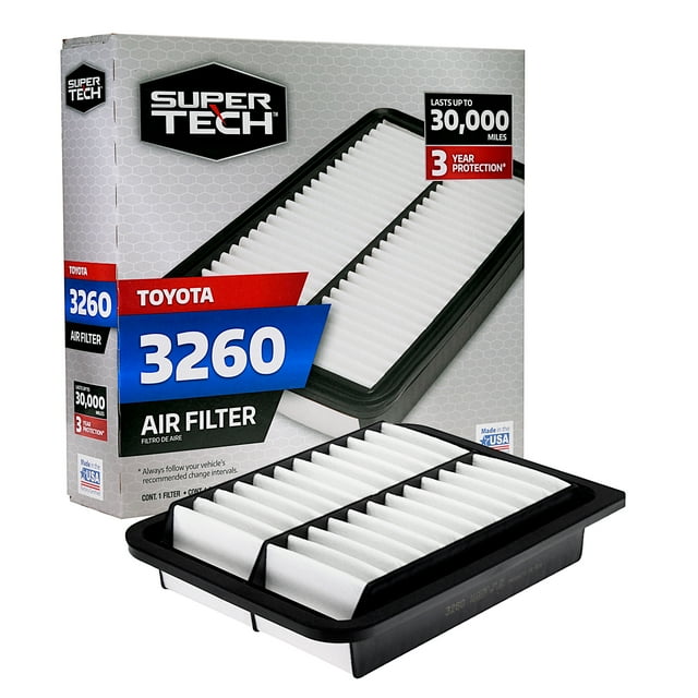 Super Tech 3260 Engine Air Filter, Replacement Filter for Toyota Fits