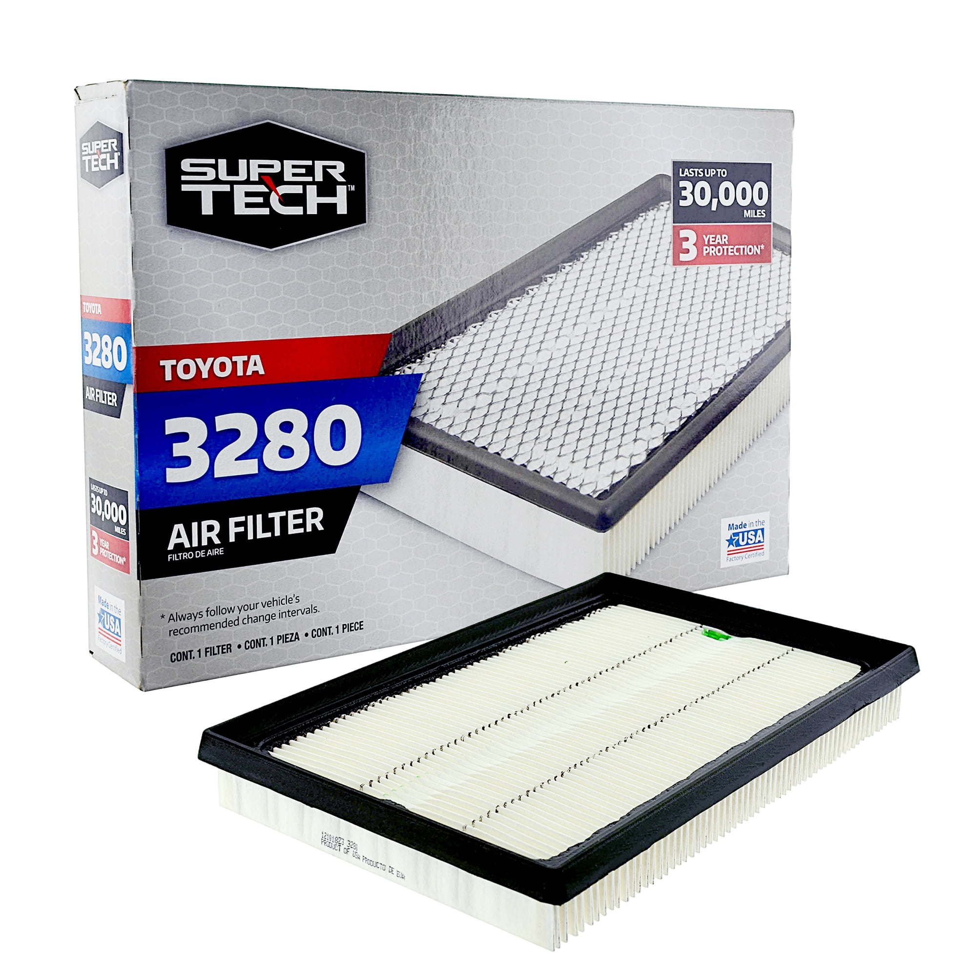 Super Tech 3280 Engine Air Filters, Replacement for Toyota Fits select ...