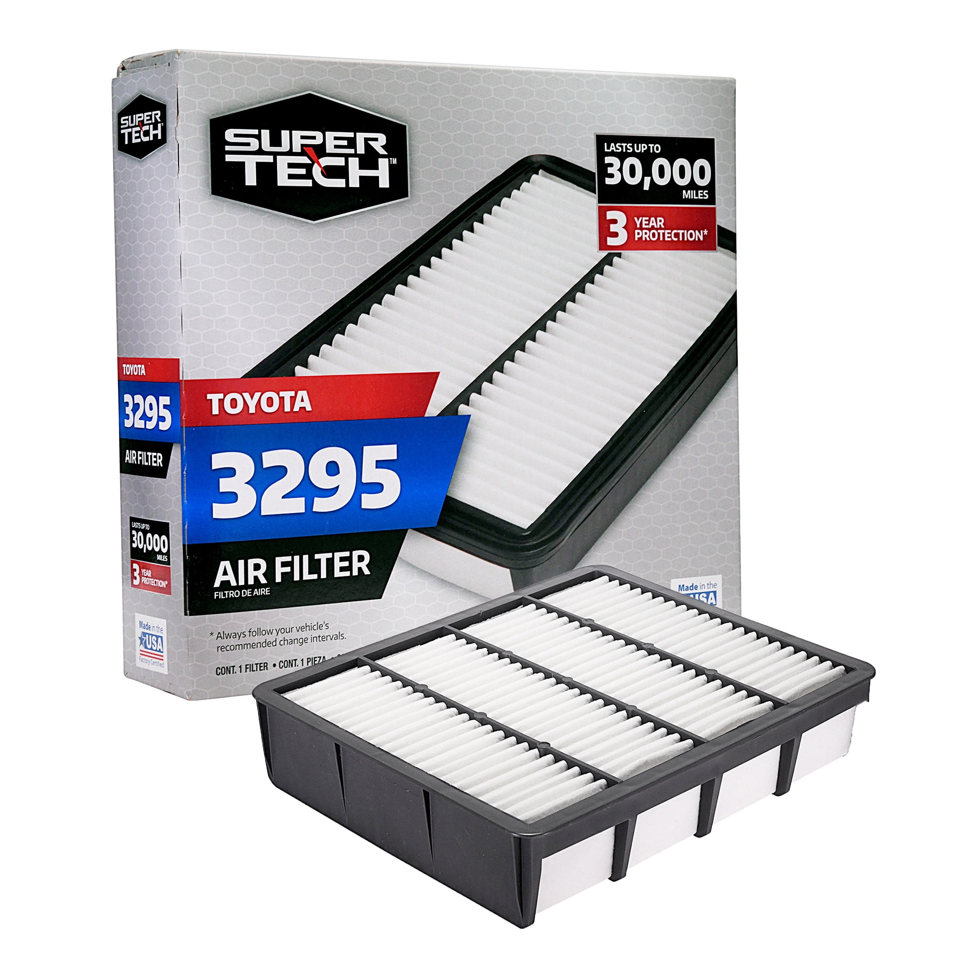 Super Tech 3295 Engine Air Filter, Replacement Filter for Toyota Fits ...