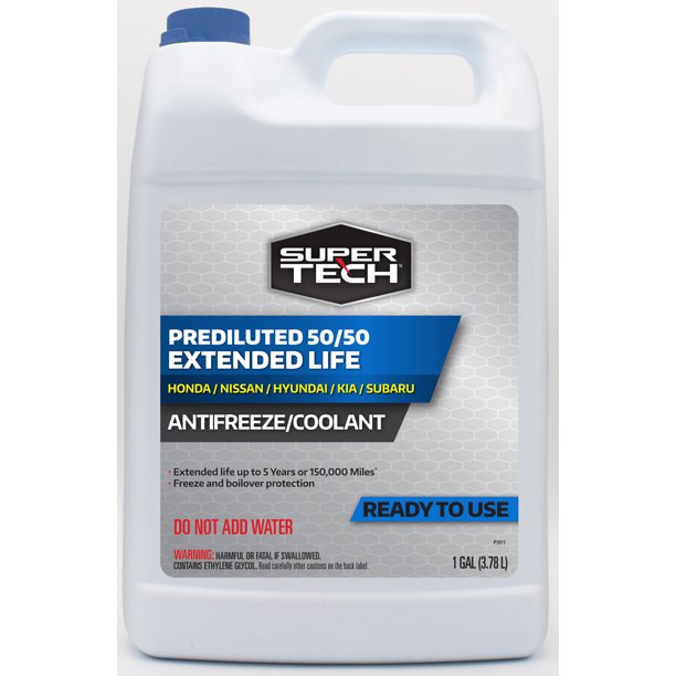 Super Tech Asian Vehicles (Blue) Antifreeze+Coolant, 1 gal Ready to